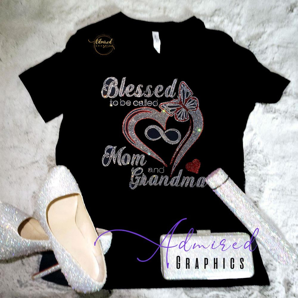 Blessed Mom/Grandma Crystallized Tee