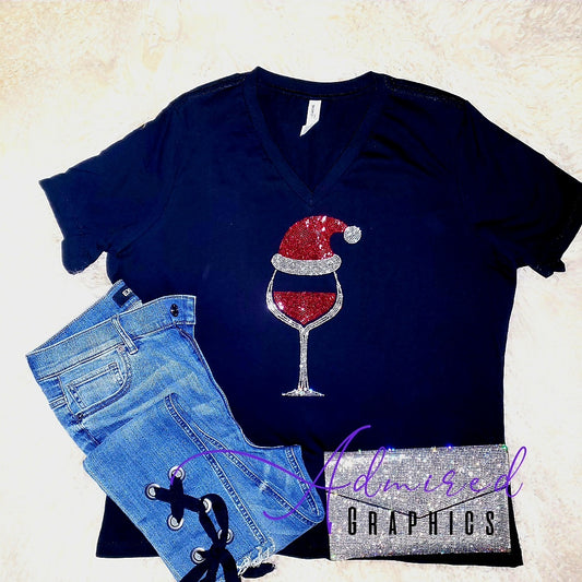 Christmas Wine Crystallized Tee