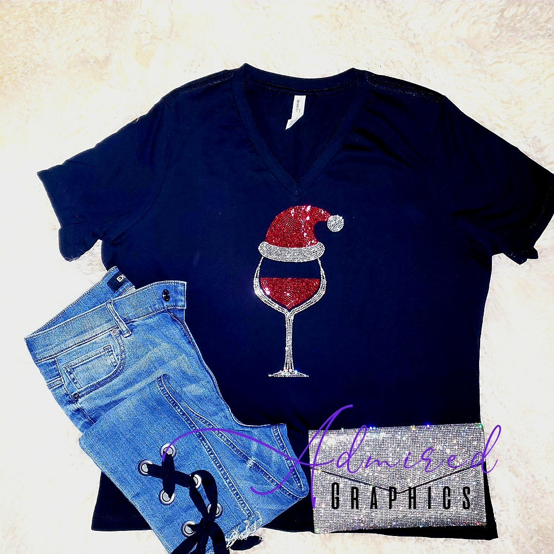 Christmas Wine Crystallized Tee