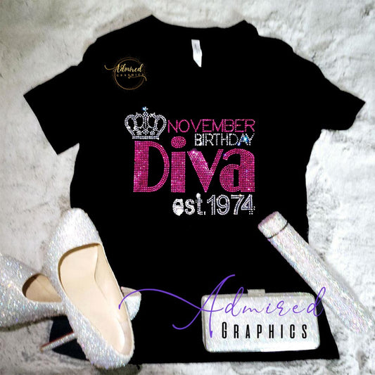 Birthday Queen Crystallized Tee