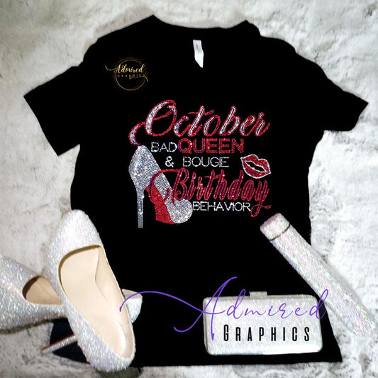 October Bad and Bougie Crystallized Tee