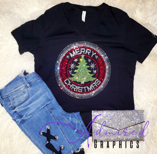 Christmas Tree  Crystallized Tee