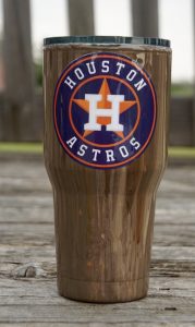 Baseball Woodgrain Tumbler by Admired Graphics