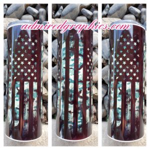 Camo Flag Tumbler