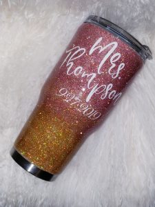 Two Color Ombre Glitter Tumbler