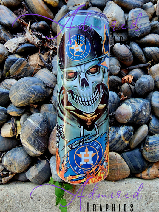 Astros 20 Oz Skull Tumbler