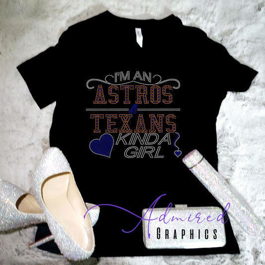Astros and Texans Girl Tee