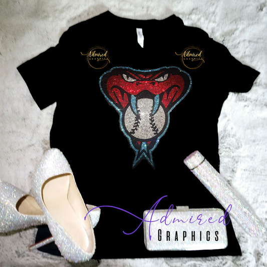 D-Backs Snake Baseball Crystallized Tee