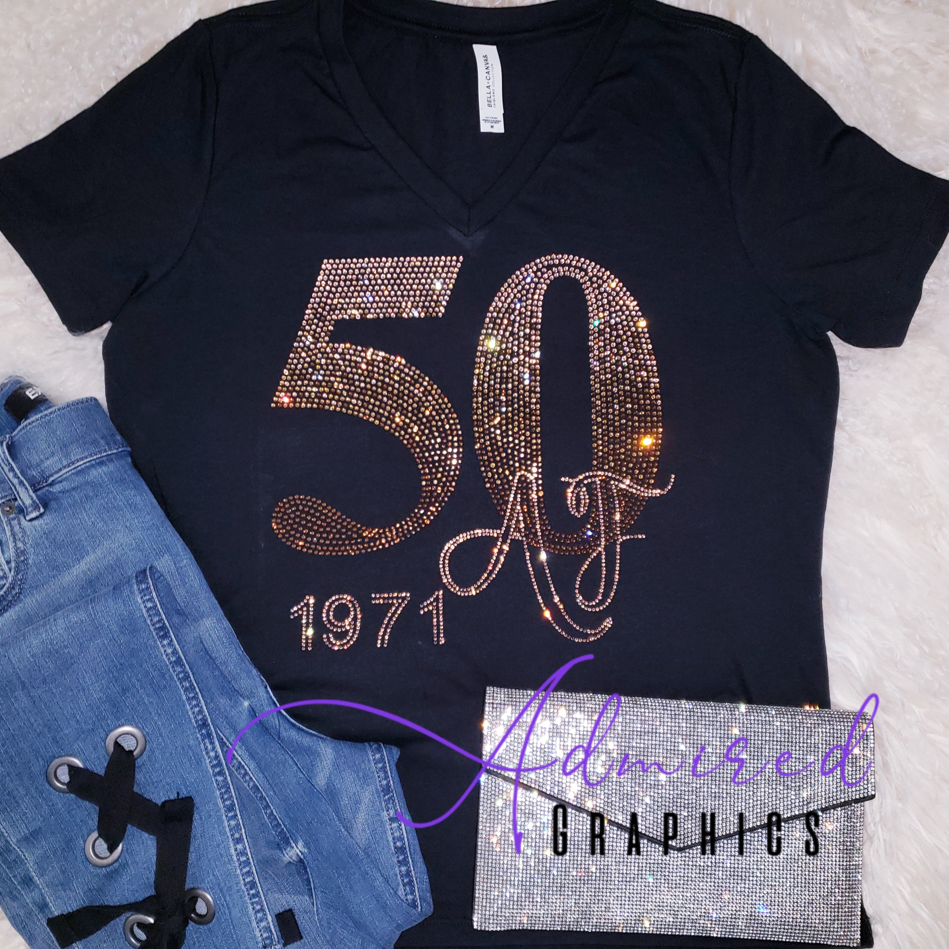 50 AF Sparkle Tee – Admired Graphics