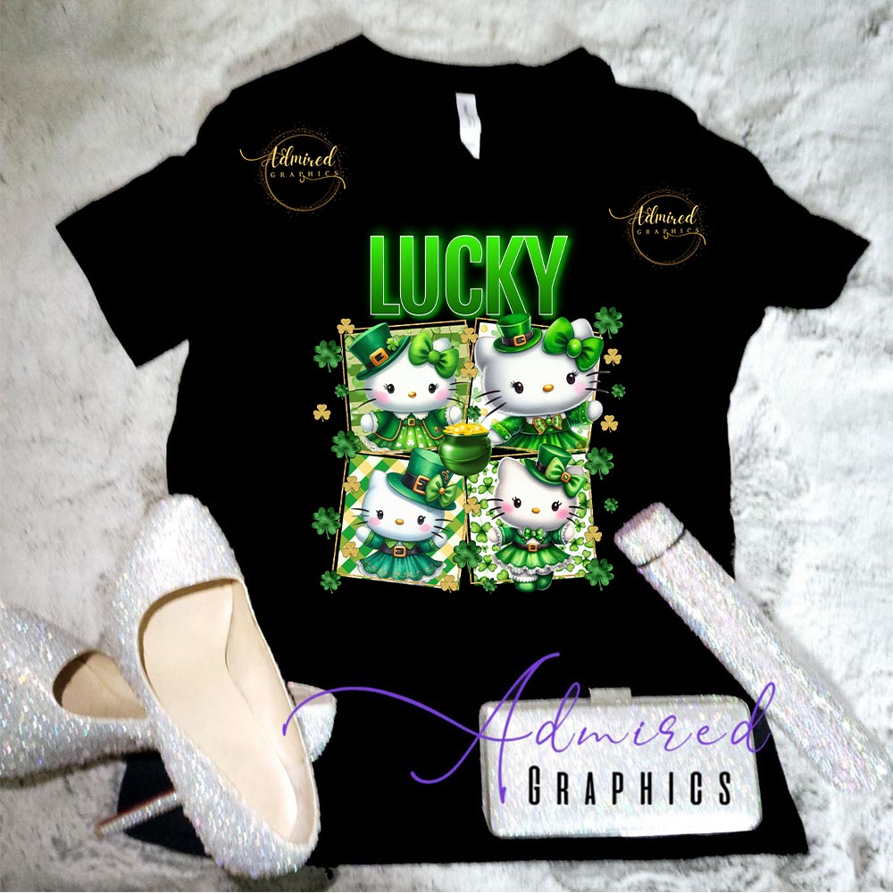 Lucky Kitty Graphic Tee – Admired Graphics