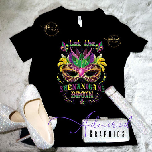 Mardi Gras Mask Graphic Tee