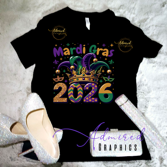 Mardi Gras 2026 Graphic Tee