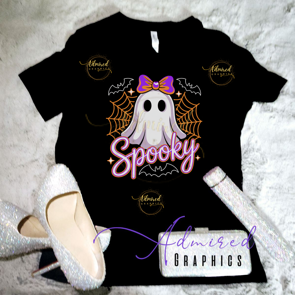 Spooky Ghost Orange Graphic Tee