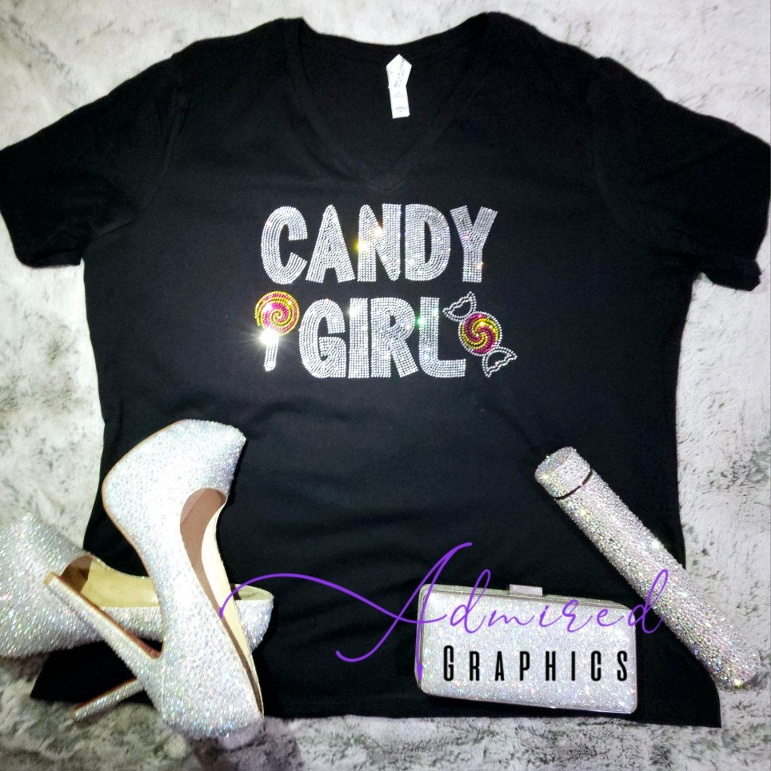 Candy Girl Sparkle Tee – Admired Graphics