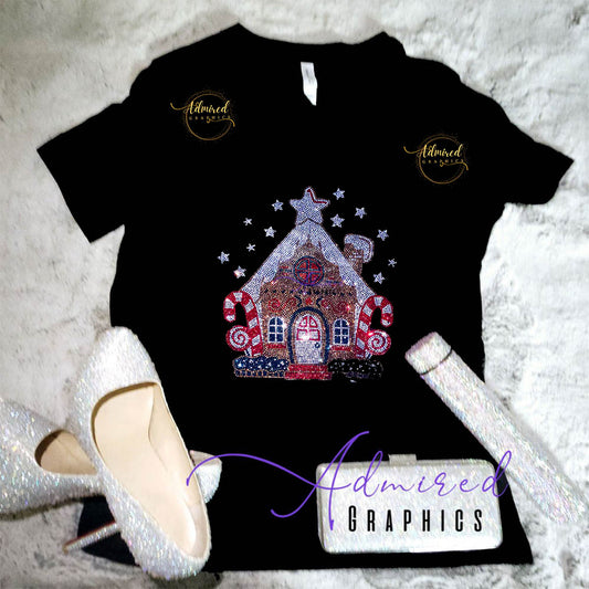Gingerbread House Crystallized Tee