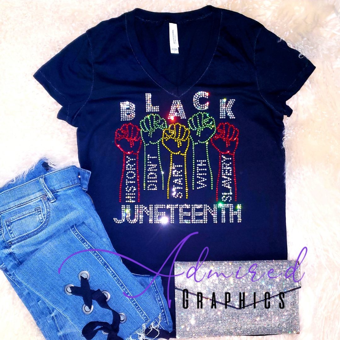 Juneteenth Sparkle Tee – Admired Graphics