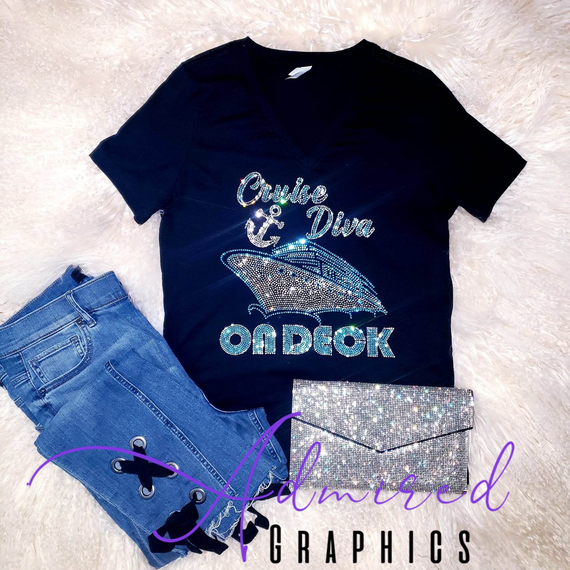 Cruise Diva Sparkle Tee – Admired Graphics
