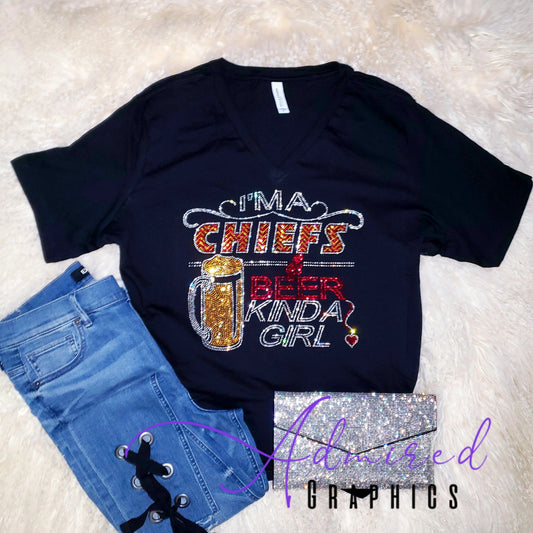 Chiefs and Beer Crystallized Tee