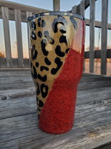 30 oz Traditional Leopard Print/Solid Cup